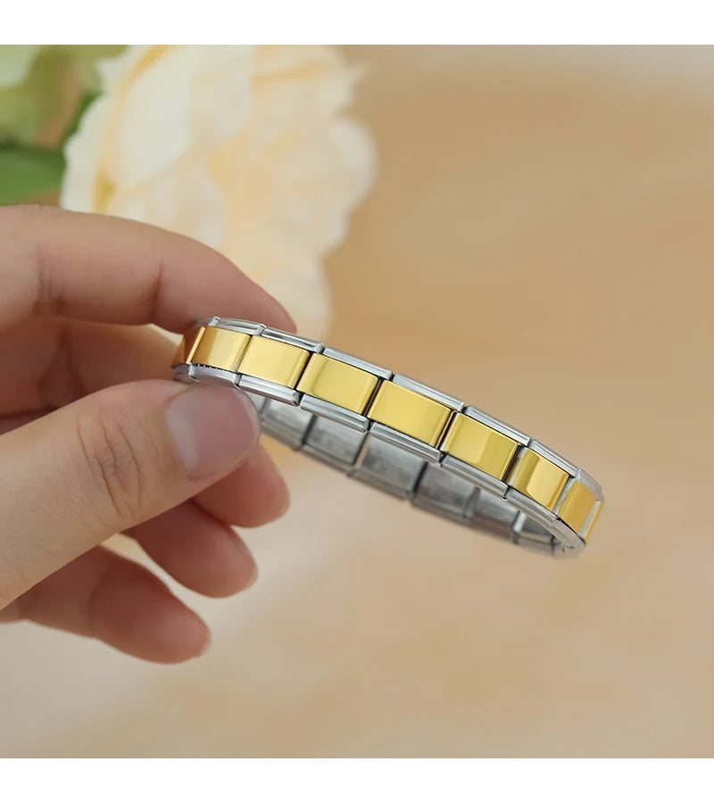 Hapiship Italian Stainless Steel Elastic Charm Bracelet - Smarsty