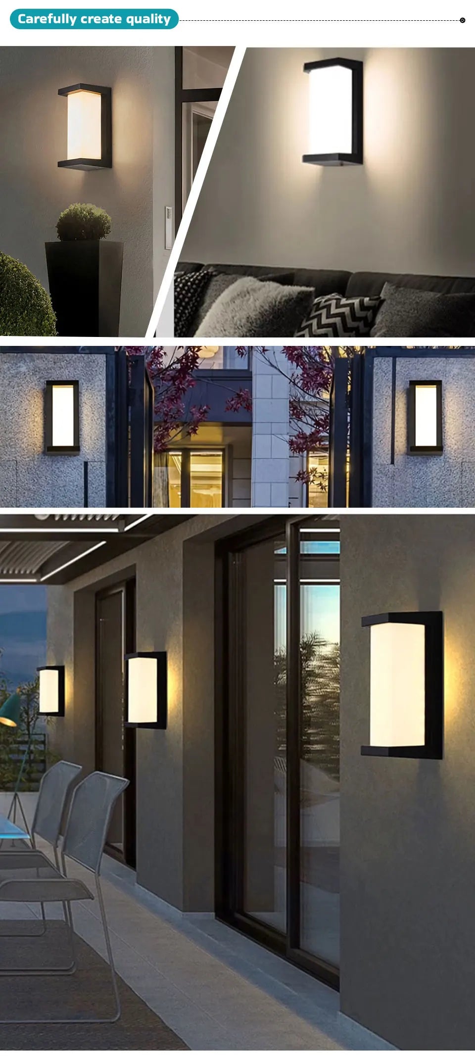 Waterproof LED Outdoor Wall Light with Motion Sensor - Smarsty