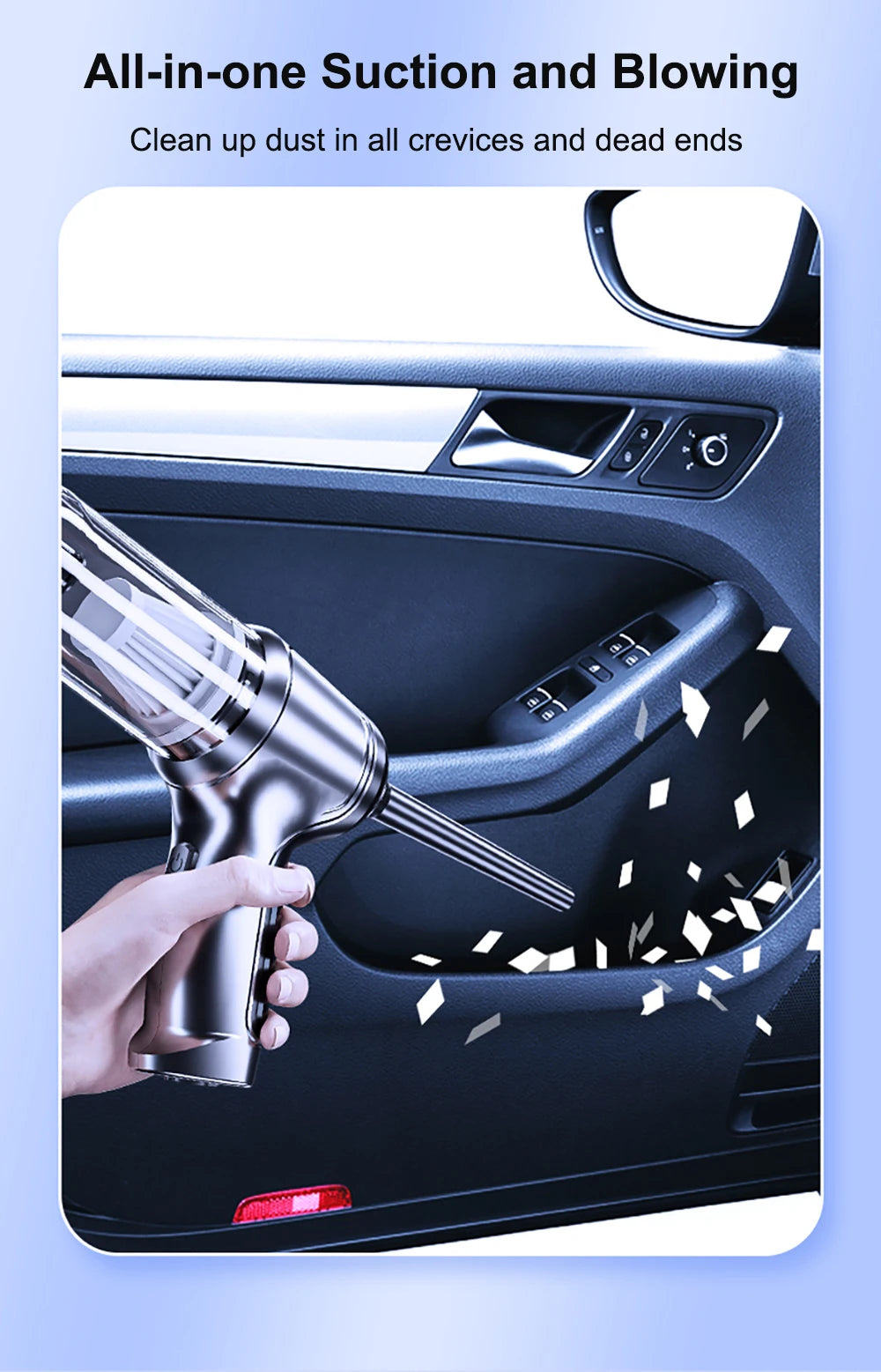 Wireless Handheld Car Vacuum Strong 95000PA Suction - Smarsty