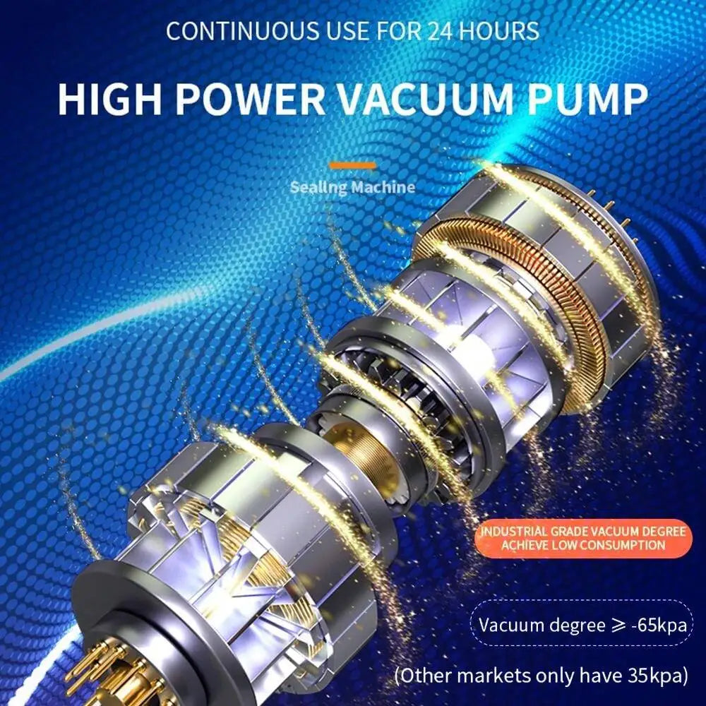 Automatic Vacuum Sealer Machine for Food Storage, Compact Household Sealing System with 30pcs Bags, Keeps Food Fresh Longer