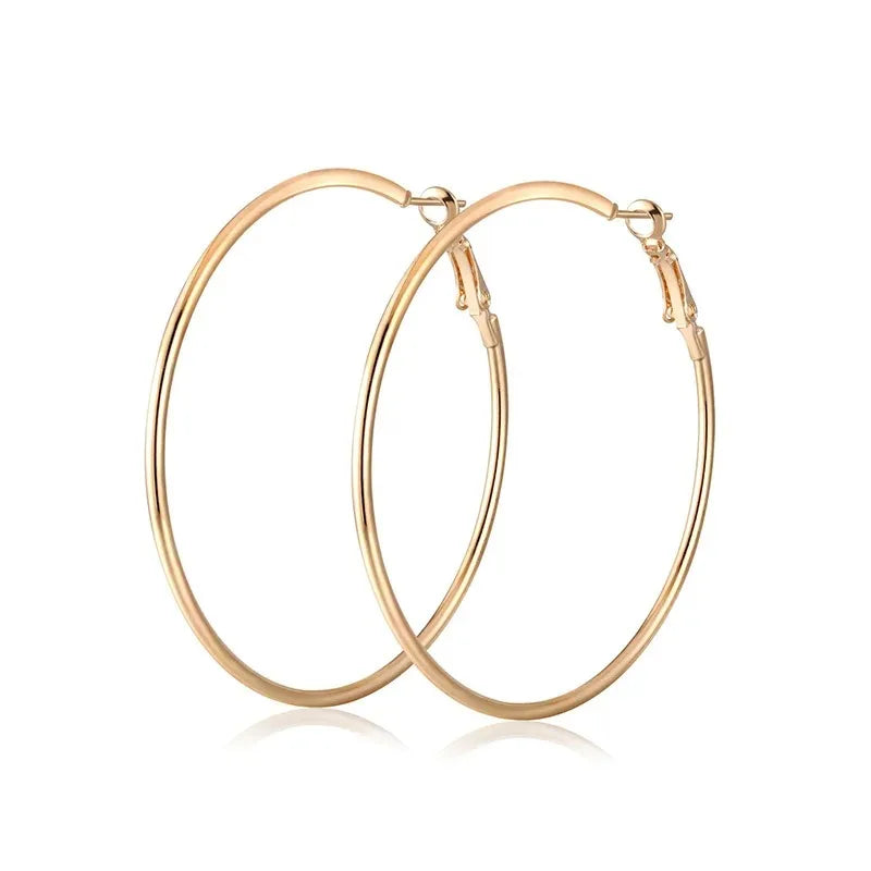 Stainless Steel Hoop Earrings Two Pair Adjustable Sizes - Smarsty
