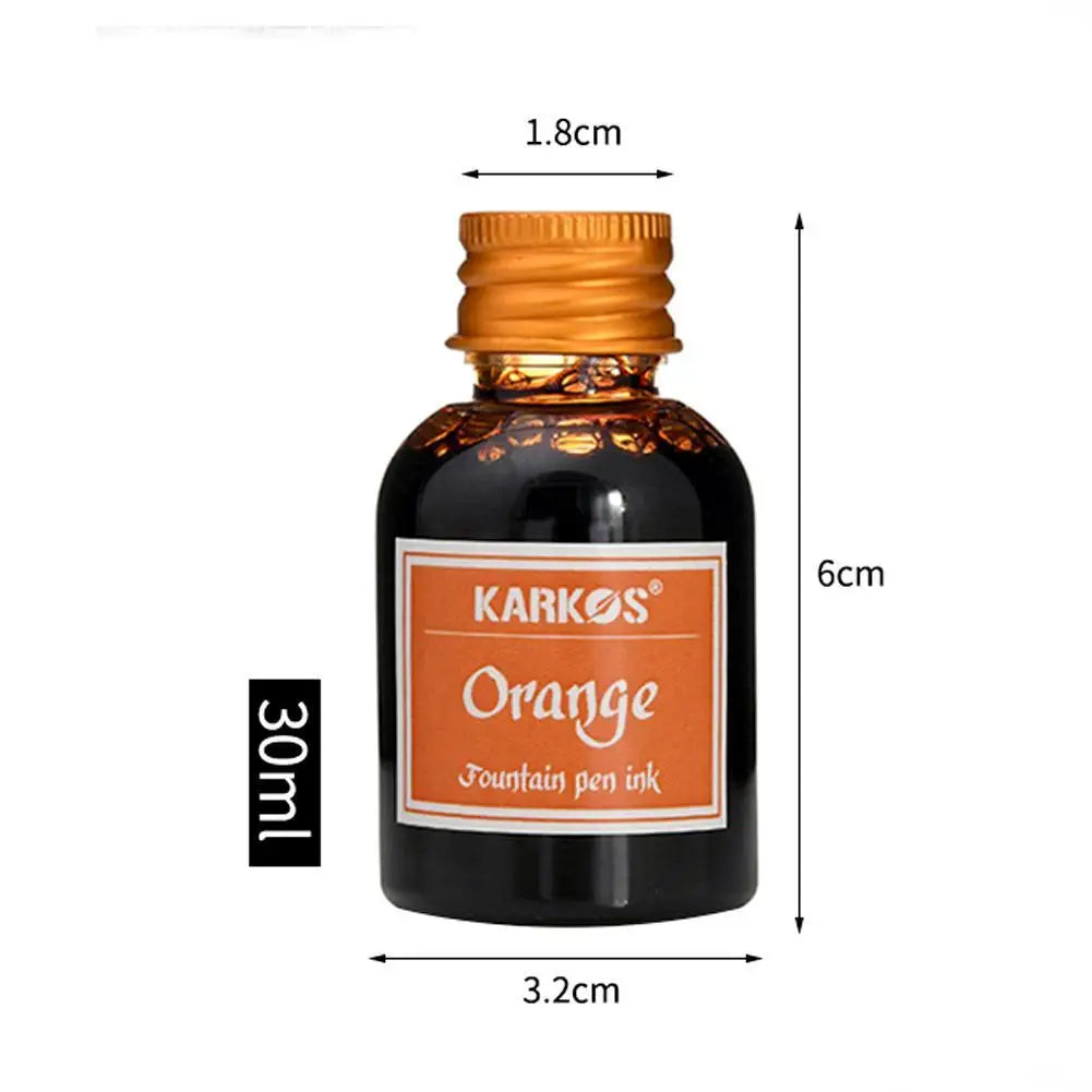 10 Colors 30ML Colorful Fountain Pen Ink Refilling Inks Universal Refill Ink Stationery School Brand New Product School Supplies