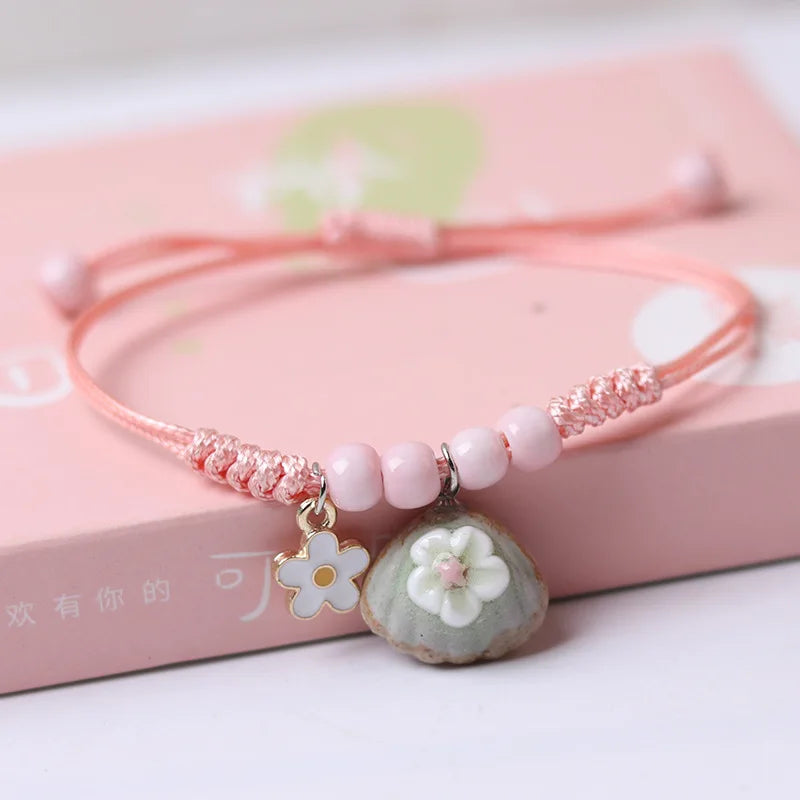 Handmade Boho Leather Charm Bracelet Adjustable Unisex - Smarsty