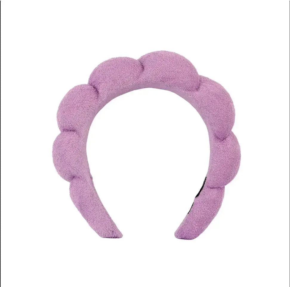 Soft Puffy Sponge Headband For Makeup Retro Terry Cloth - Smarsty