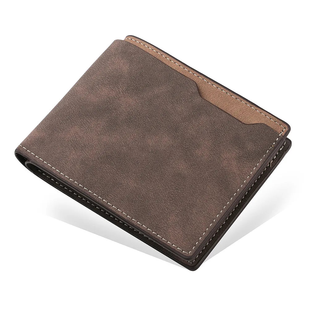 Men's Wallet Leather Billfold Slim Hipster Cowhide Credit Card/ID Holders Inserts Coin Purses Luxury Business Foldable Wallet - Smarsty