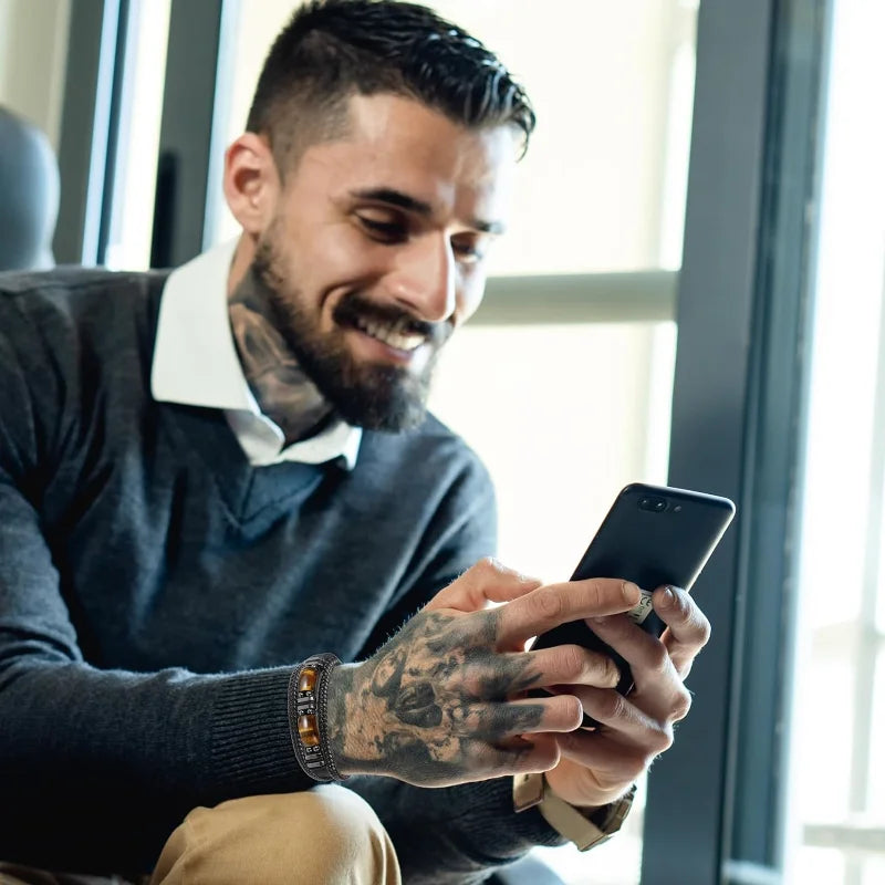 Men's Tiger Eye Bracelet Handmade Natural Gemstone Jewelry - Smarsty