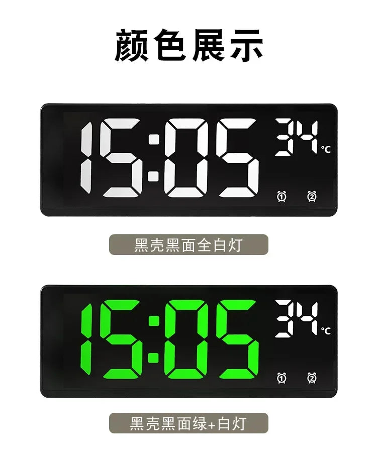Voice Control LED Alarm Clock with Temperature Display - Smarsty