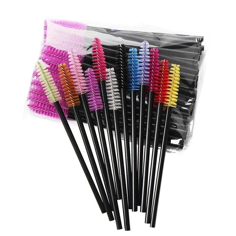 50 Pcs Disposable Eyelash Brushes for Perfect Makeup - Smarsty
