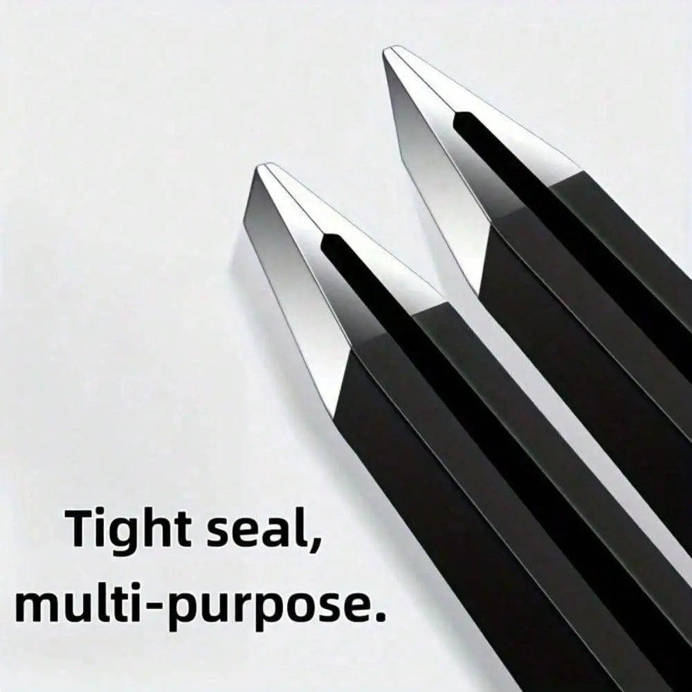 4Pcs Stainless Steel Tweezers - Precision Tool for Eyebrow Shaping, Hair & Beard Removal