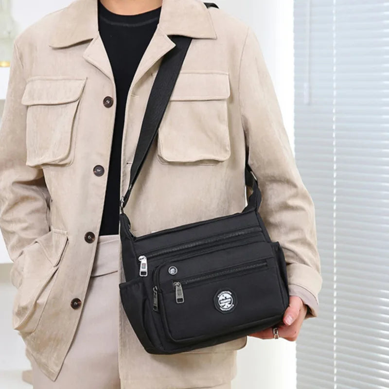 Mens Messenger Bag Crossbody Satchel Waterproof Oxford - Smarsty