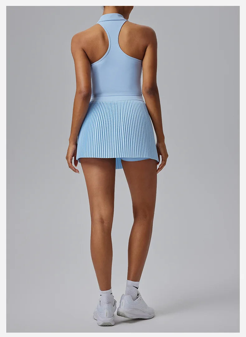 Floral Discount Sports Skirt for Women Quick-drying Badminton Tennis Trousers Skirt Fitness Half-body Pleated Skirt Shorts - Smarsty