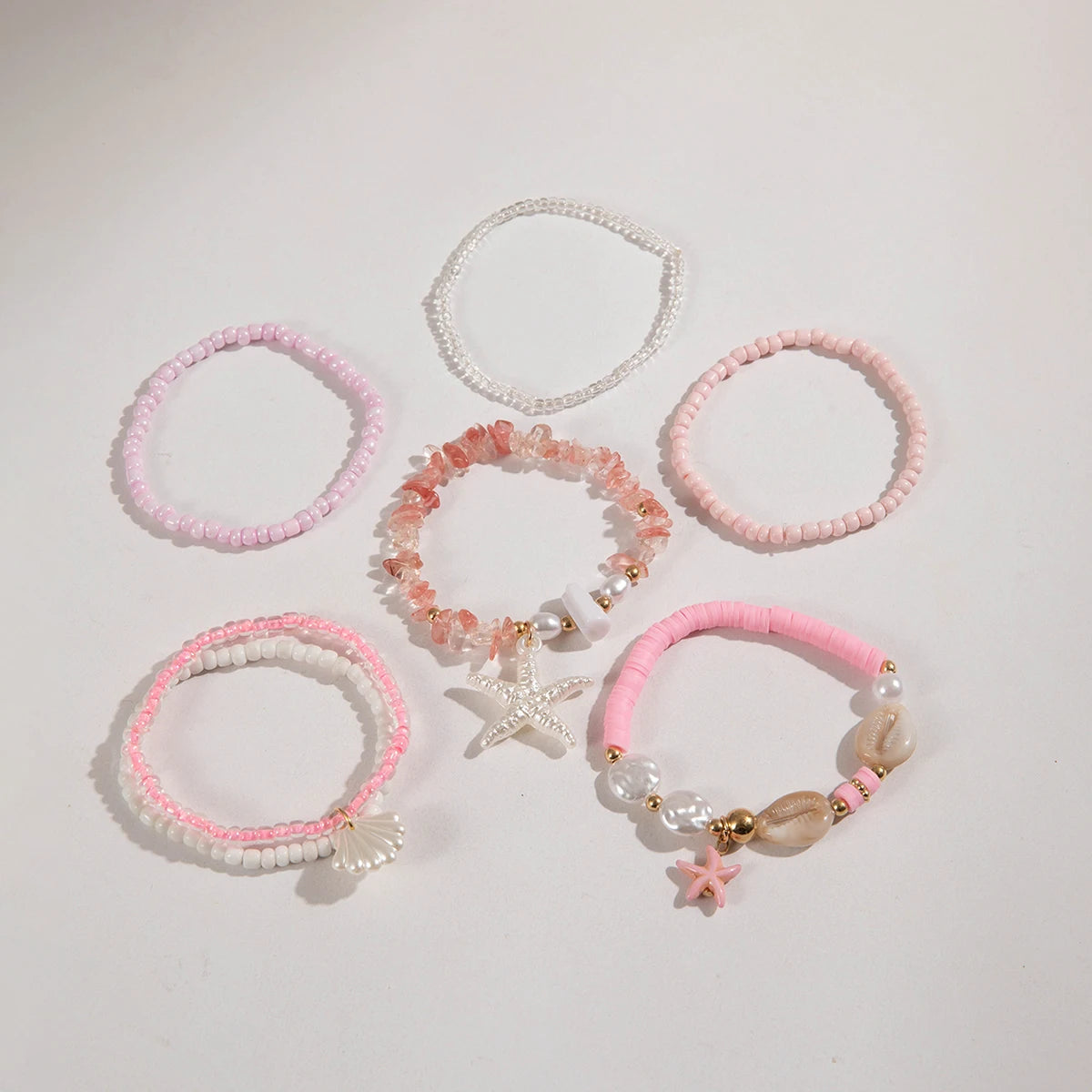 Bohemian Shell Beaded Bracelet Set for Women - Smarsty