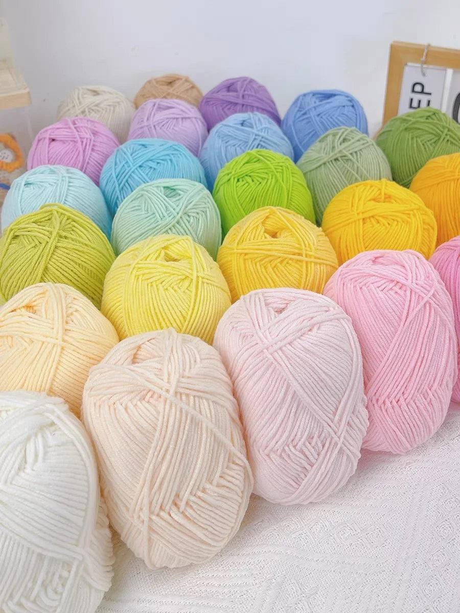 Soft Milk Cotton Yarn for Hand Knitting Projects - Smarsty