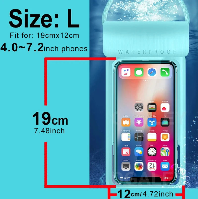 IPX8 Universal Waterproof Bag Cell Phone Pouch Case Water Proof Underwater Dry Bag For iPhone 17 Pro Max 16 Xiaomi Samsung Cover by Smarsty