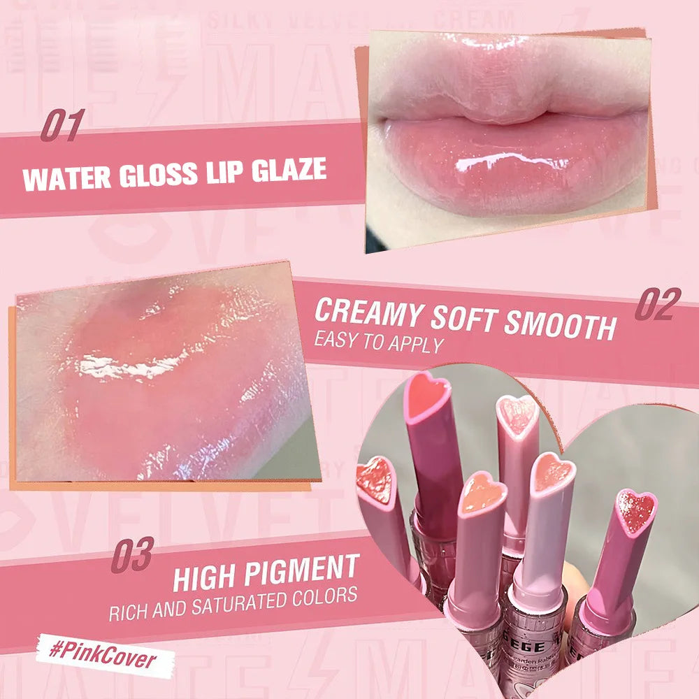 Gege Bear Pink Rabbit Moisturizing Lip Gloss Balm - Smarsty