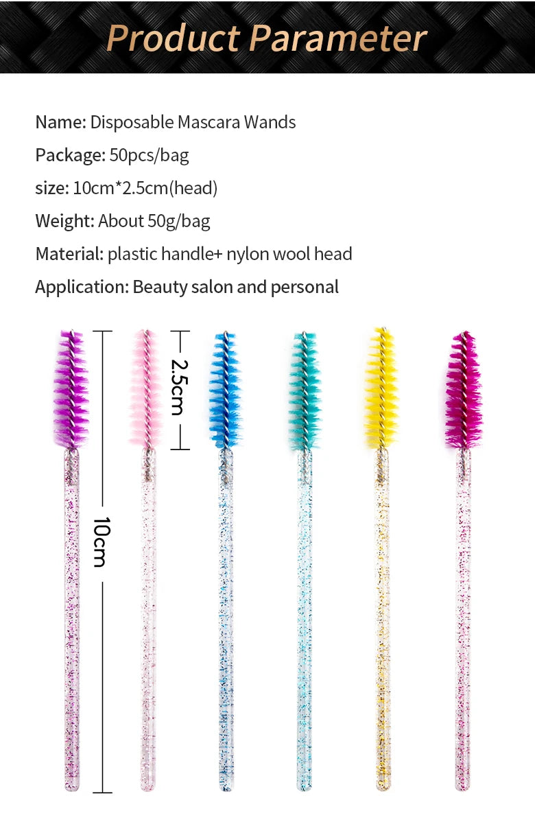 Crystal Disposable Mascara Wands for Hygienic Application - Smarsty