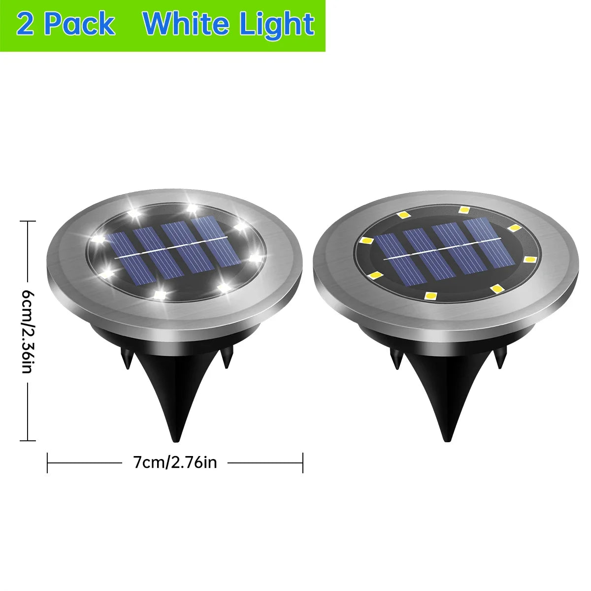 Solar LED In-Ground Lights for Bright Pathway Illumination - Smarsty