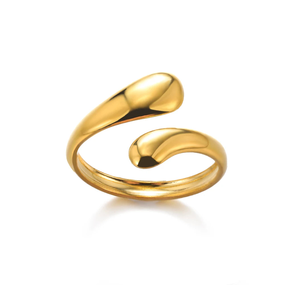 Luxury Gold 316L Stainless Steel Rings for Women - Smarsty
