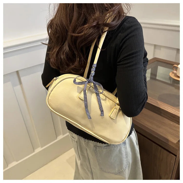 Large Capacity Silver Women Shoulder Bag Daily Use Casual - Smarsty