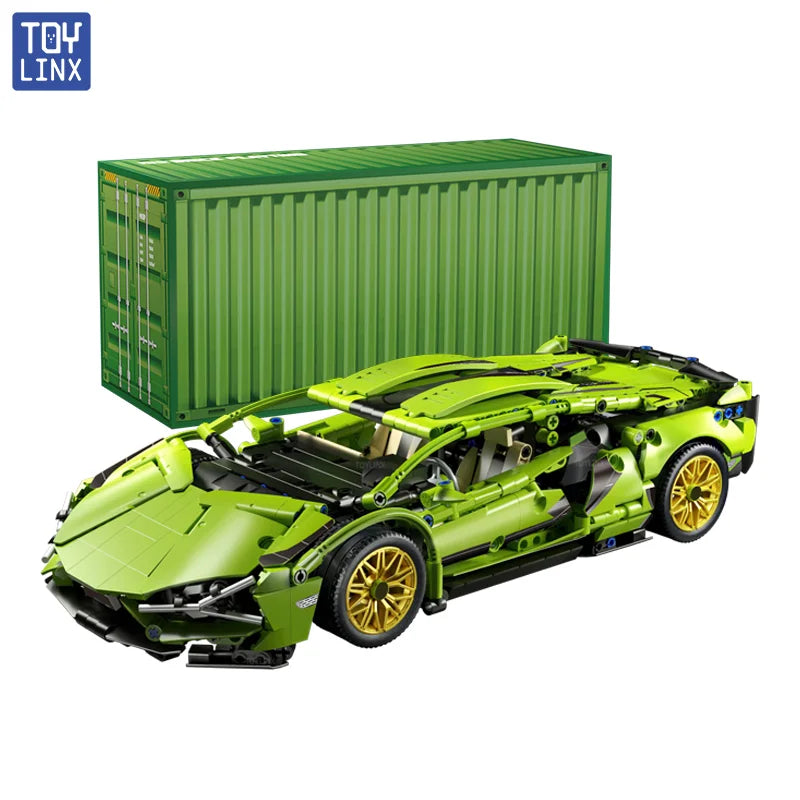 ToylinX Technical Building Blocks Racing Sport Car Speed Vehicle Model City Mechanical Super Bricks Puzzle Toys Adult Gift
