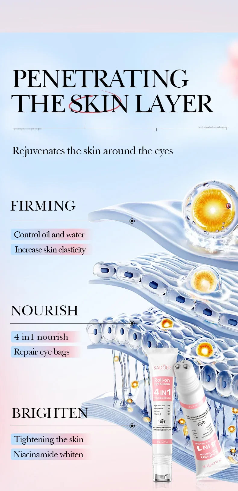 Moisturizing Eye Cream for Dark Circles and Puffiness - Smarsty