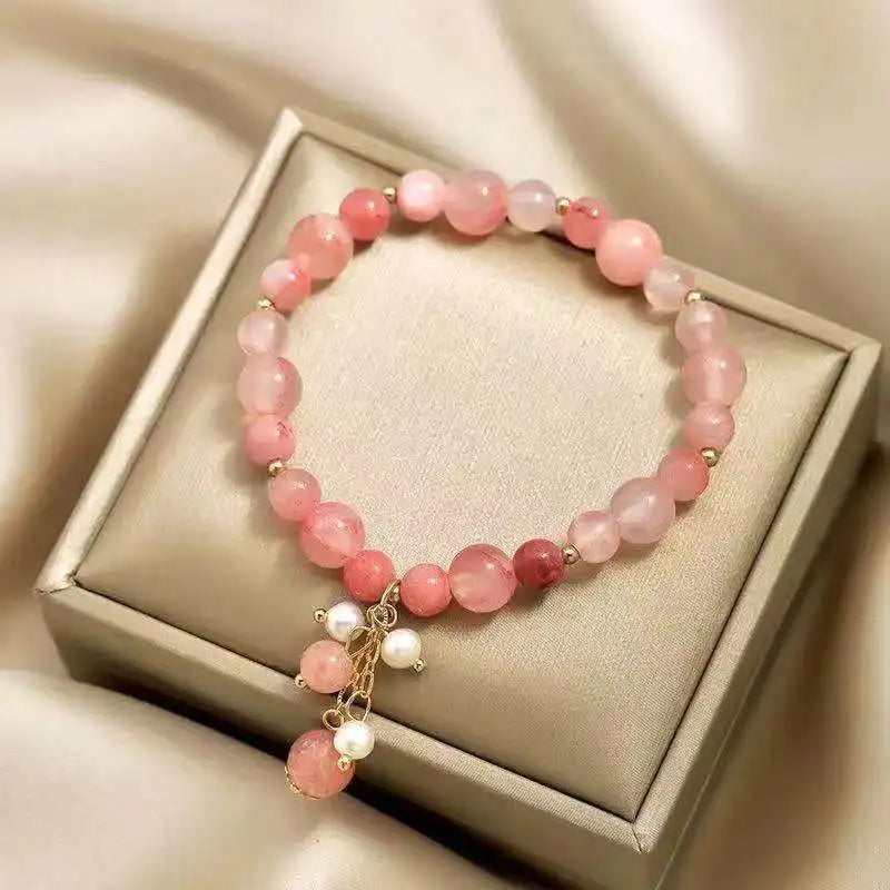 Pink Crystal Reiki Energy Bracelet for Women's Health - Smarsty