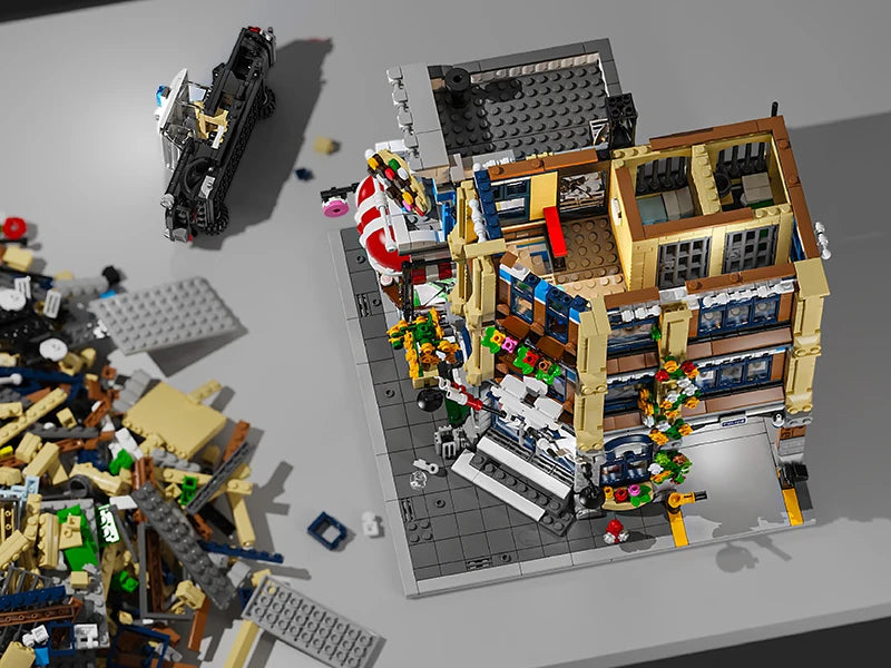 Brick Town Police Station House Buildings Sets,City Apartment Store Model Modular Buildings Blocks Gift for Adults Kids 3200PCS