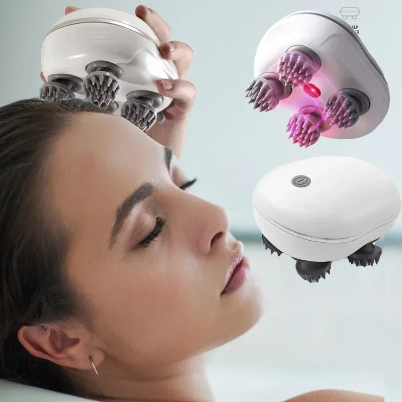 Electric Scalp Massager With Red Light Therapy - Smarsty