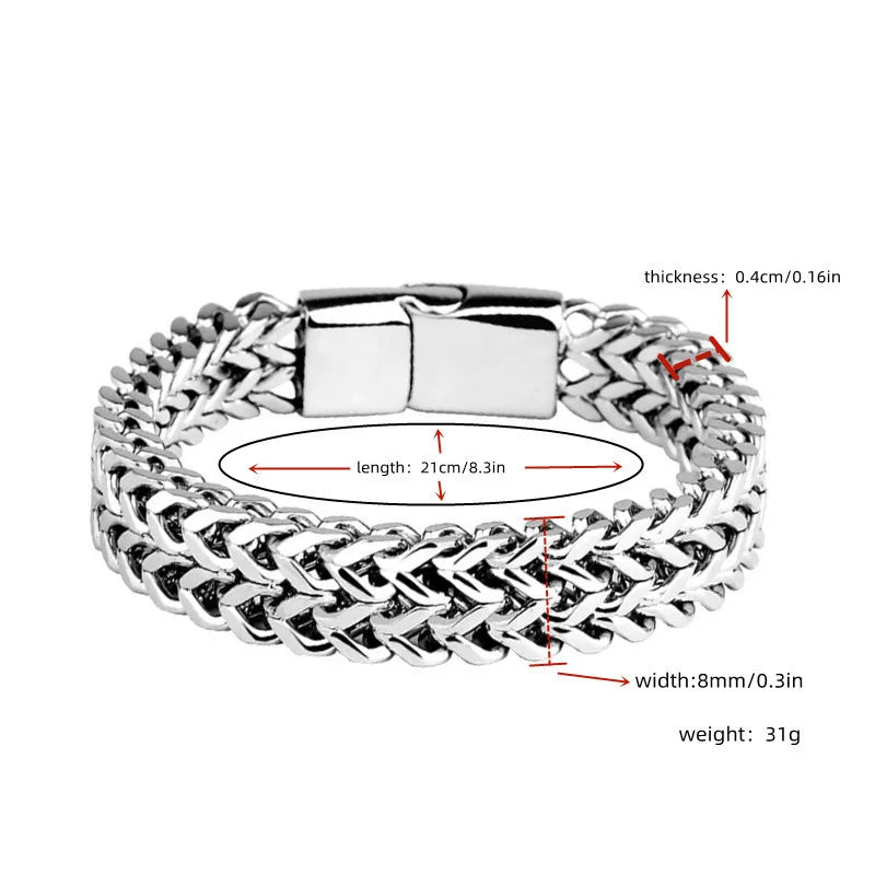 Stainless Steel Braided Magnetic Buckle Bracelet for All - Smarsty