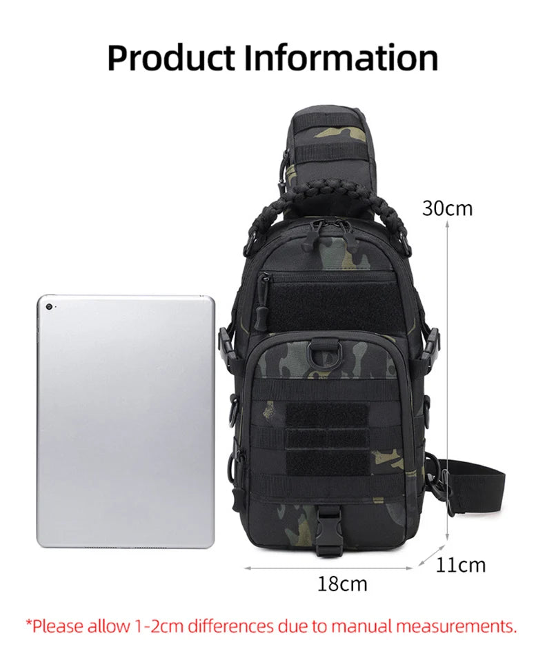 Camping Chest Bag Tactical Backpack for Men Sport Shoulder Outdoor Hiking Climbing Cycling Fishing Travel MOLLE Sling Fanny Pack by Smarsty