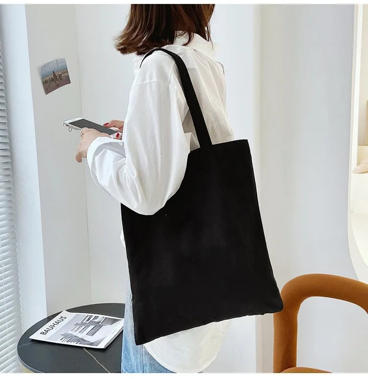 Large Capacity Canvas Tote Bag Folding Reusable Eco - Smarsty