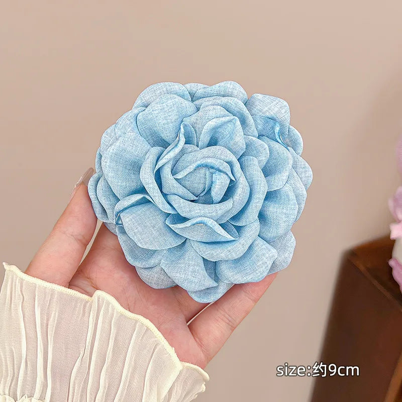 Elegant Rose Hair Clip For Women Secure Back Hair Style - Smarsty