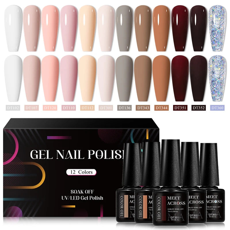 12Pcs Macaron Gel Nail Polish Set For Long Lasting Manicure - Smarsty
