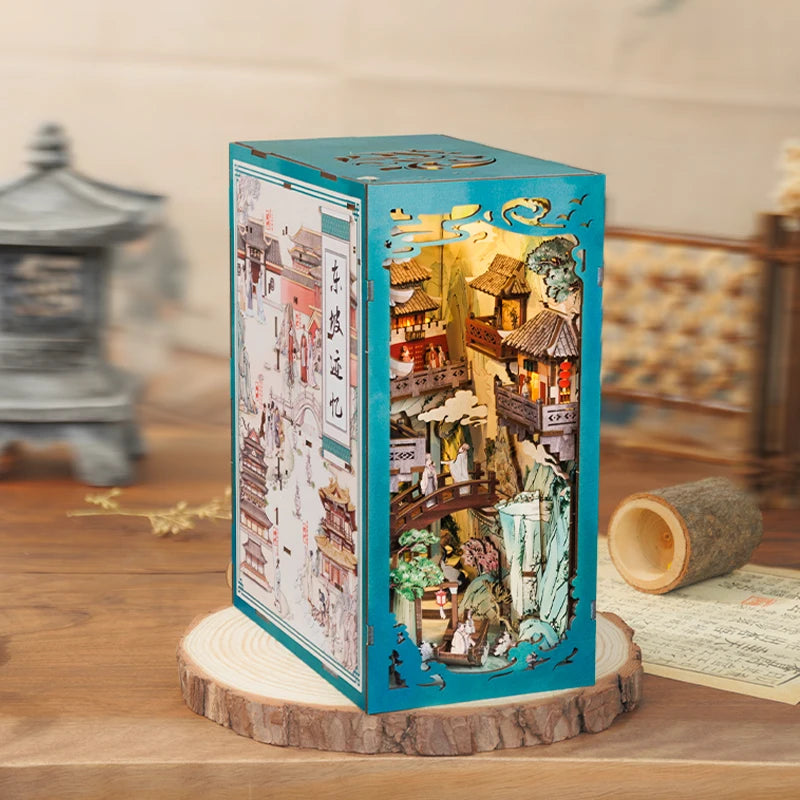 CUTEBEE Antiquity Book Nook Chinese Style Doll House Kit with Touch Light Dust Cover 3D Puzzle Toy Gift Ideas Su Dongpo's Life by Smarsty