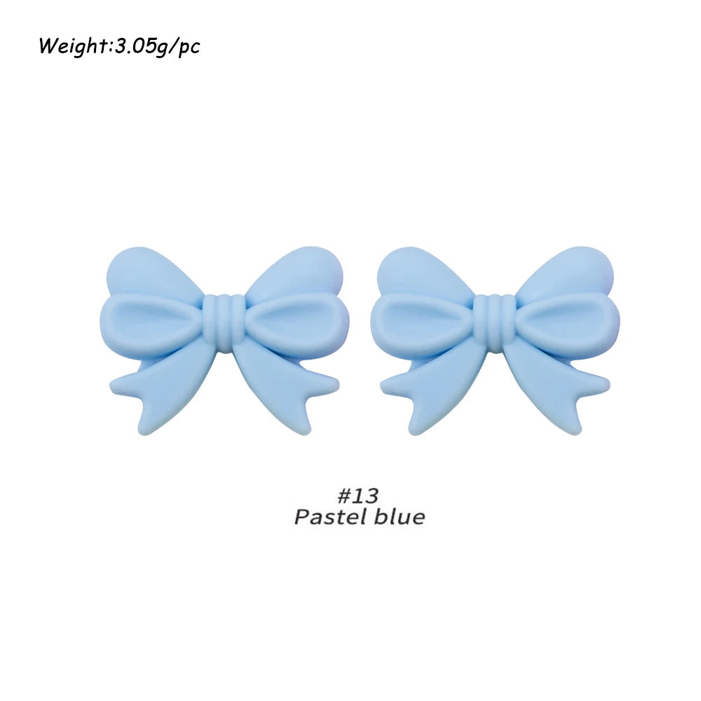 10pcs Silicone Bowknot Beads for DIY Jewelry Making - Smarsty