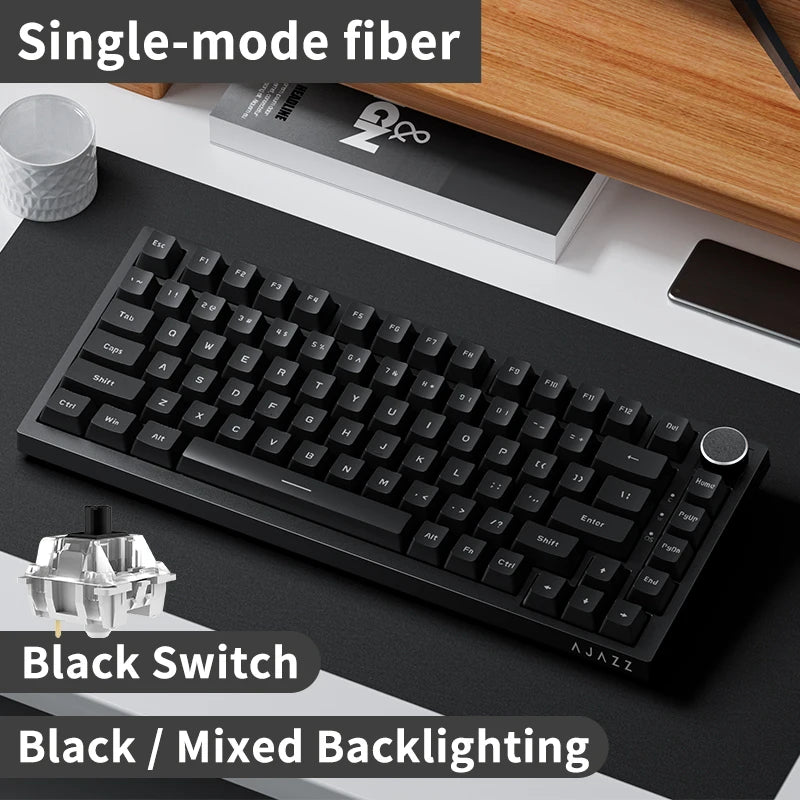 AK820 Mechanical Keyboard With Rotary Volume Control
