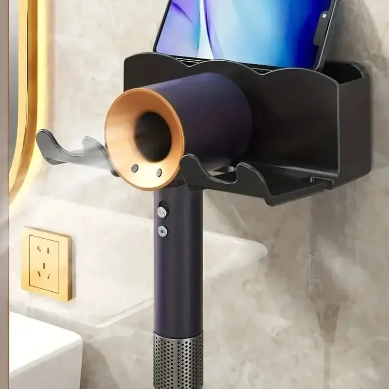 Wall Mounted Hair Dryer Storage Rack for Bathroom - Smarsty