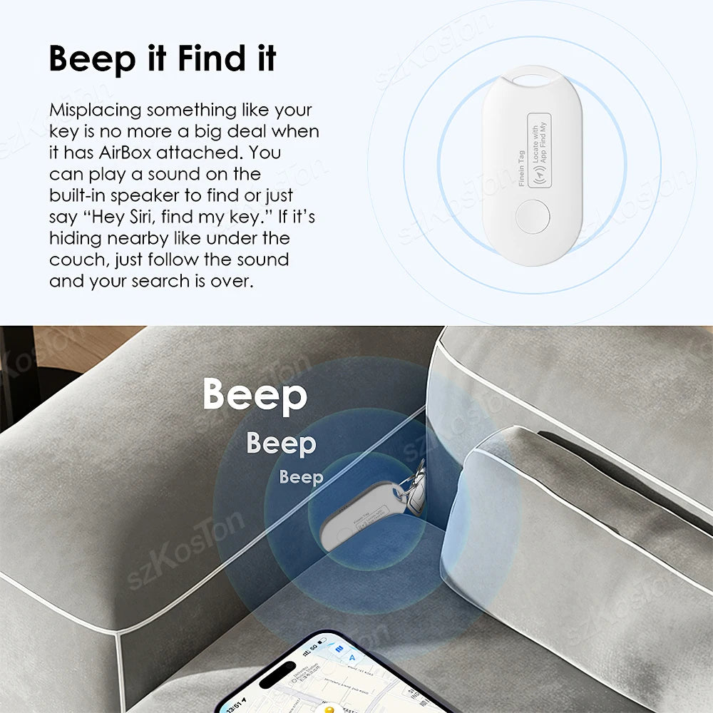 Mini GPS Tracker with Bluetooth Range for Easy Item Location - Smarsty