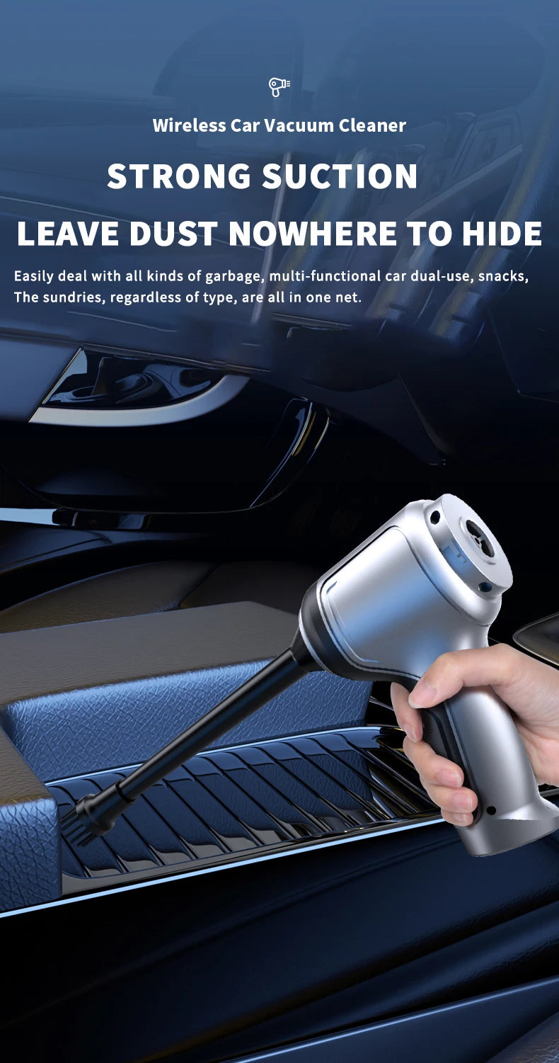Cordless Car Vacuum Cleaner With Strong Suction Power - Smarsty