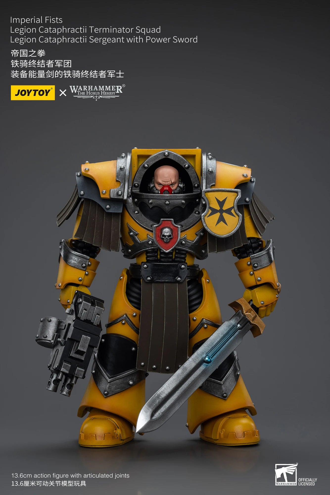 JOYTOY Warhammer 40k 1/18 Action Figures Anime 13.6cm Imperial Fists Legion Cataphractii Terminator Squad Collection Model Toys