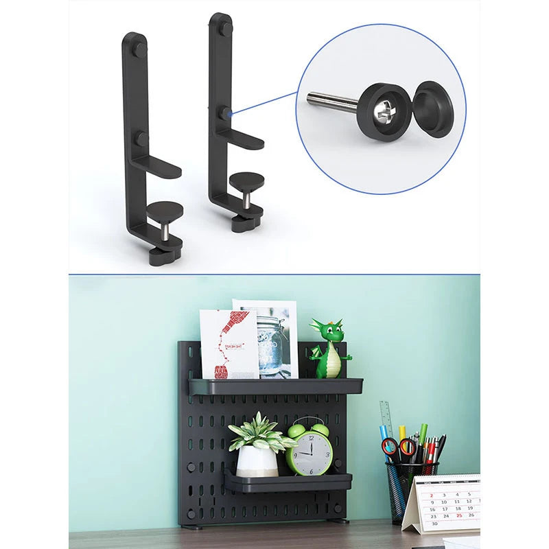 No Punching Pegboard Wall Organizer Panel Shelves For Gamer Room,bathroom,kitchen Storage Rack Organizer Pegboard Accessories