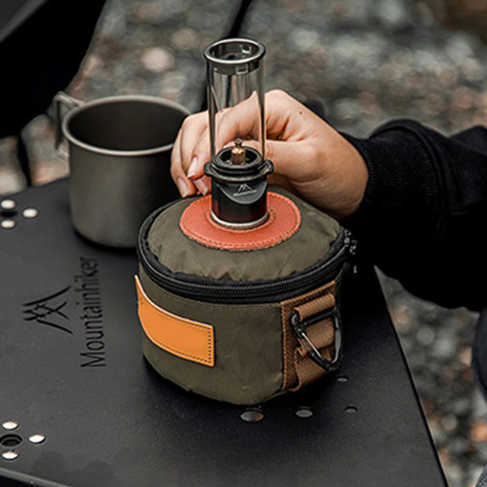 Camping Gas Lantern Butane Gas Light Lantern Multi-Function Gas Candle Light Metal Portable Tent Lantern for Camping Picnic