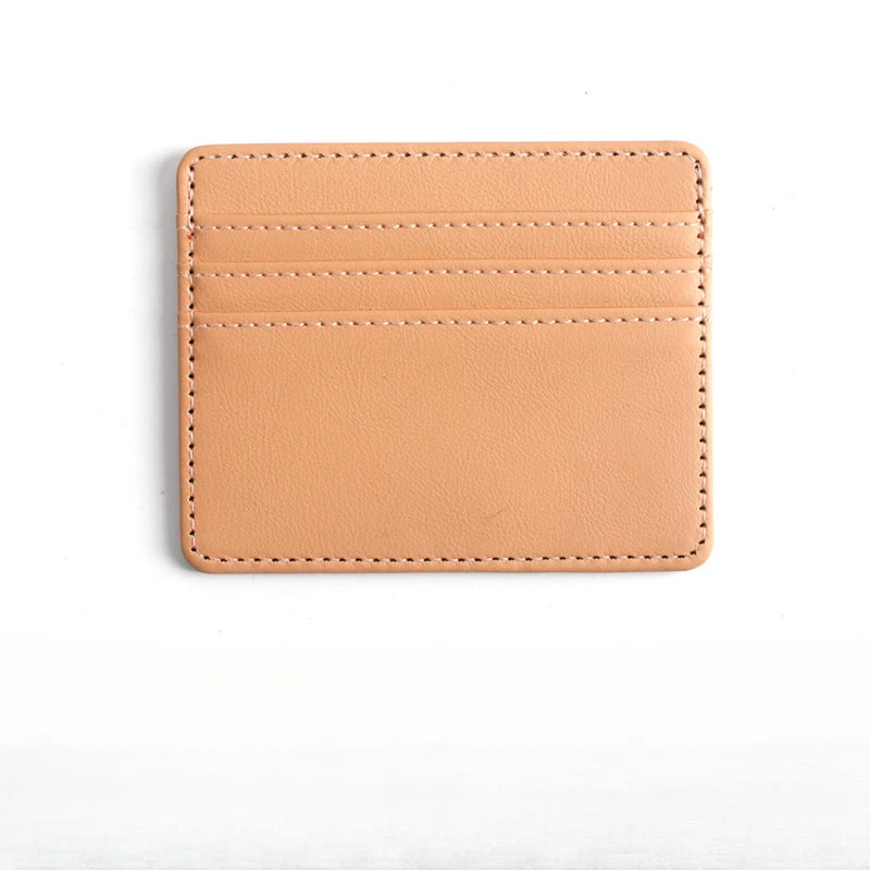1Pc Pu Leather ID Card Holder Candy Color Bank Credit Card Box Multi Slot Slim Card Case Wallet Women Men Business Card Cover - Smarsty