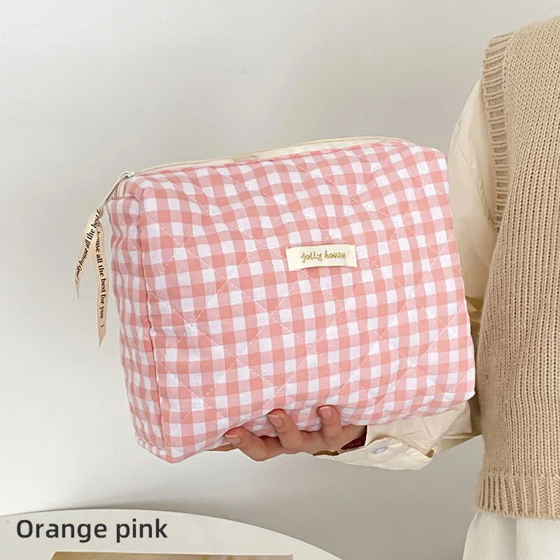 Large Capacity Women's Cosmetic Bags Cases Casual Ladies Small Storage Bag with Zipper Female Travel Clutch Bag Small Handbags - Smarsty