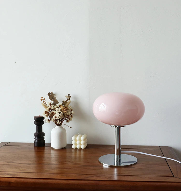 Macaron Glass Table Lamp with Dimming Feature for Bedroom Decor - Smarsty