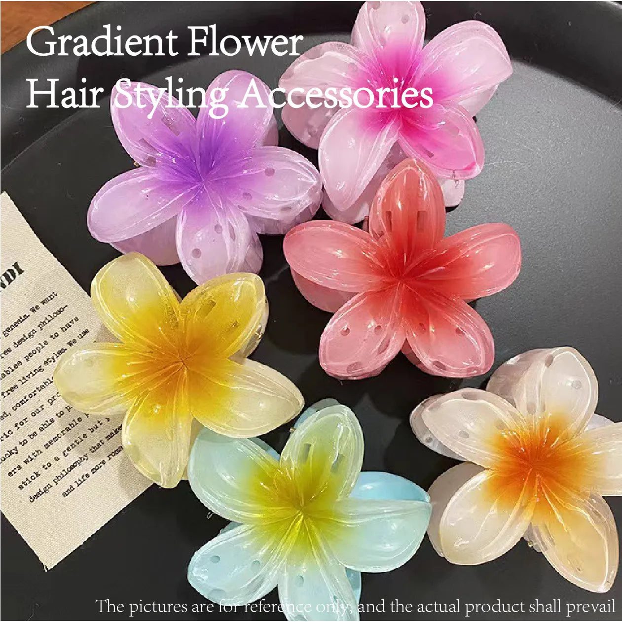 Gradient Flower Hair Clips Set for Beach Styles - Smarsty