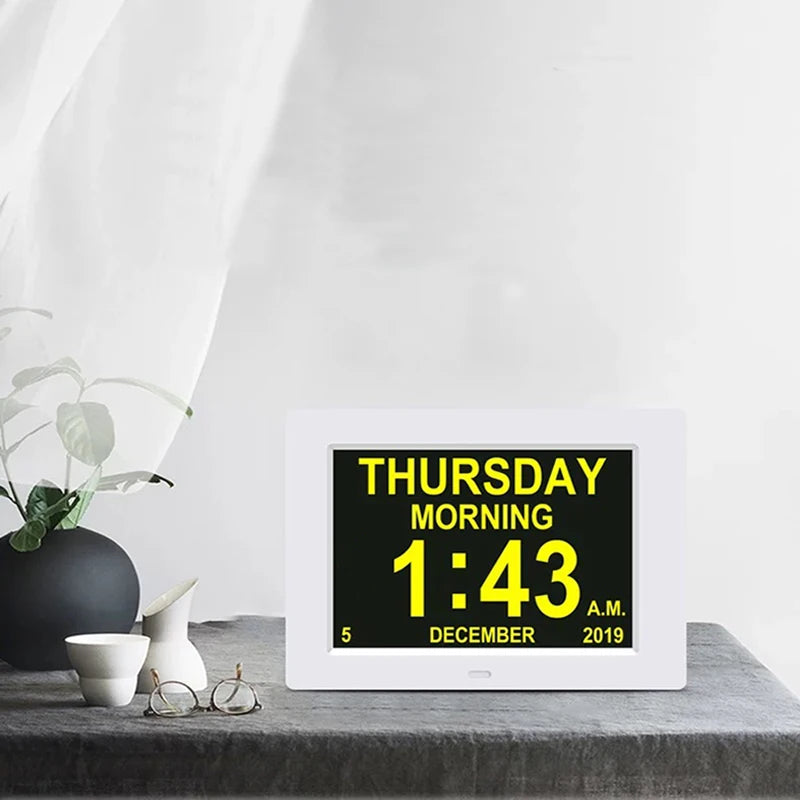 Digital LED Calendar Clock with 12 Alarms and Multi-Language Display - Smarsty
