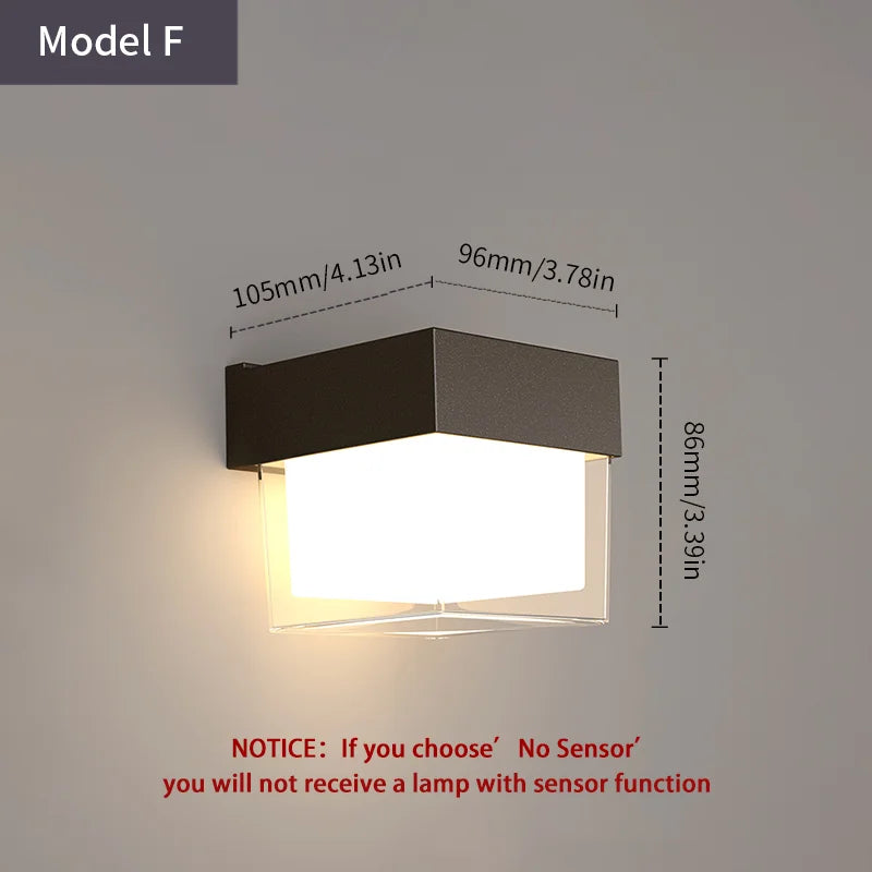 LED Outdoor Wall Light with PIR Motion Sensor - Smarsty