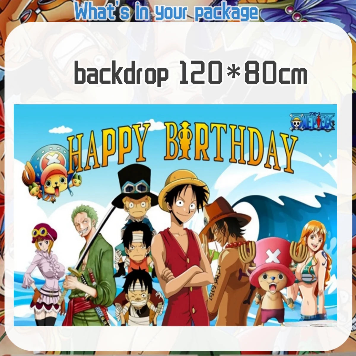 One Piece Birthday Party Disposable Tableware Set - Smarsty