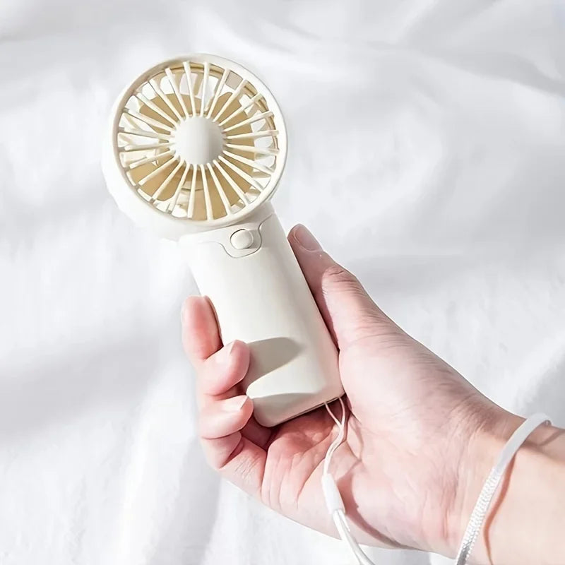 2025 Cute Mini Fan Portable Handheld Fan Lightweight Handy Fan Pocket Size Low Noise Small Electric Fan Student Gift Outdoor Fan - Smarsty